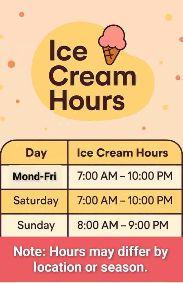 QuikTrip Ice Cream hours